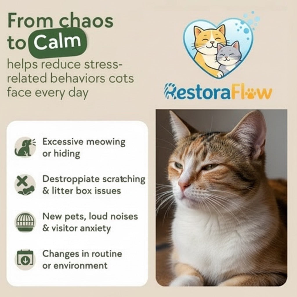 PheroRelief™- Calm Your Cat Naturally In 7 days (For Anxiety, Aggression, Scratches)
